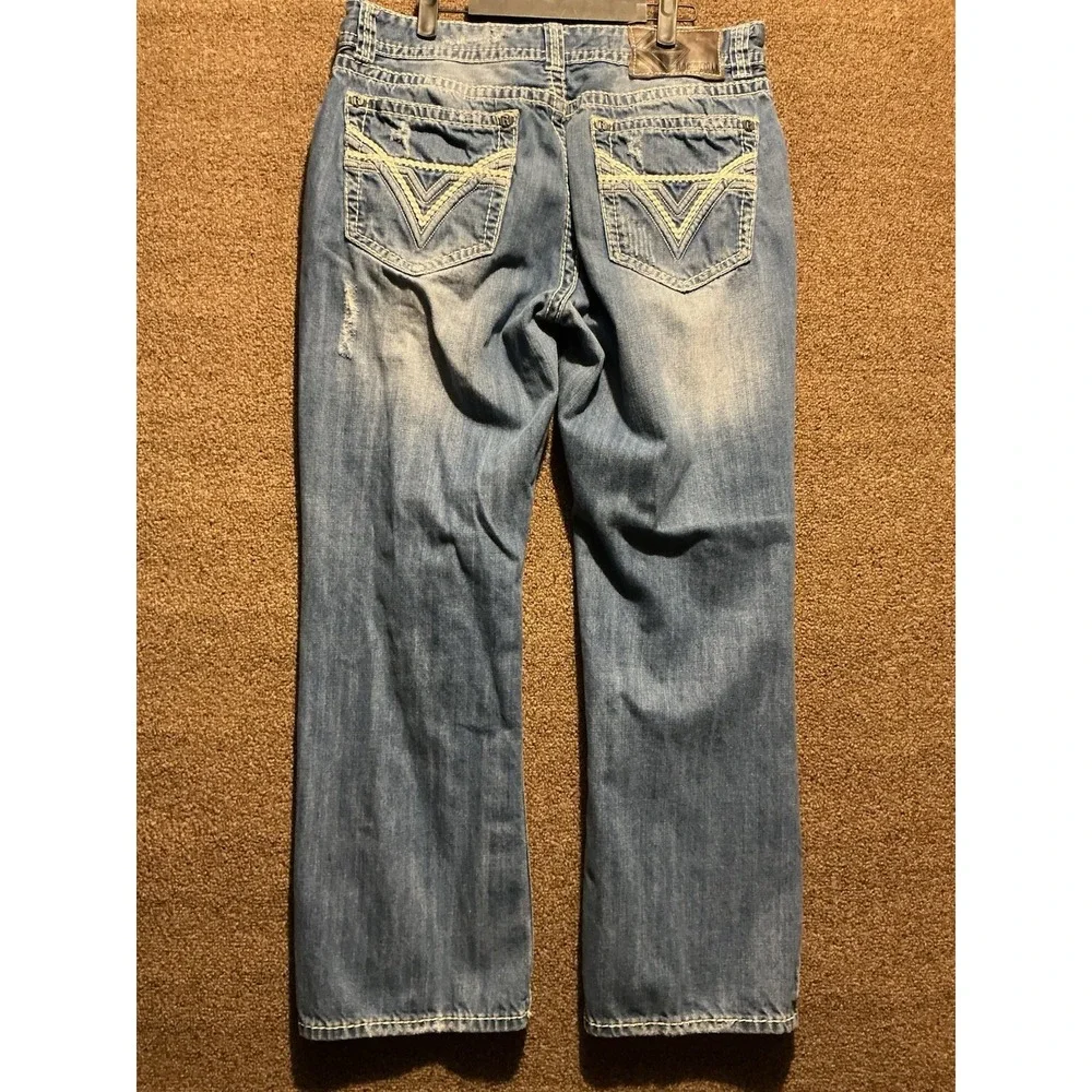 Rock & Roll Cowboy Jeans 36x32 Distressed Boot Cut MOD1612 Rodeo